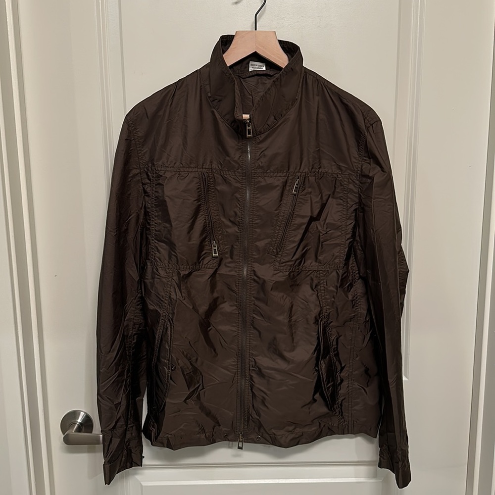 Hugo by Hugo Boss dark brown windbreaker/light jacket in rich cocoa brown size L
